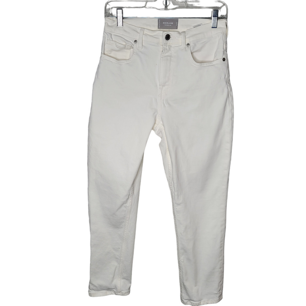 Everlane The Cheeky Jean Womens Size 27 Ankle Crop White High Rise ivory
